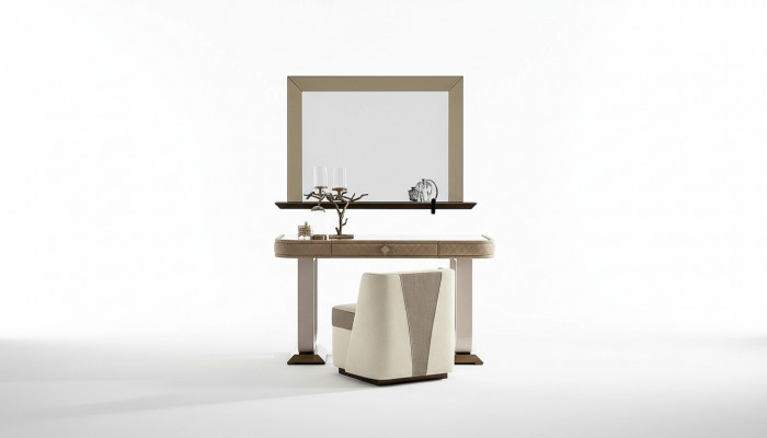 Make-uptafel Slaapkamer Kruk set Ladenkast Tafel Console Spiegel