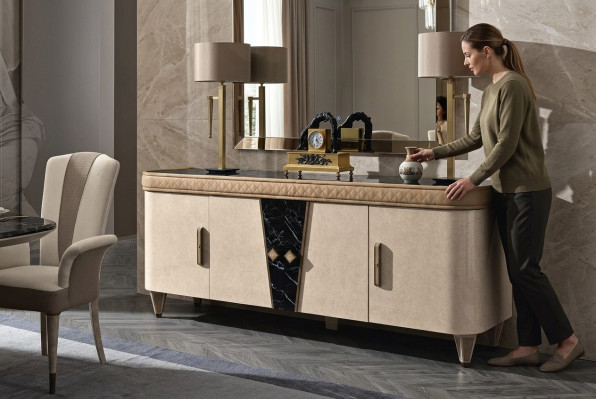 Laden dressoir Sideboard Beige sideboards Massief houten kast meubels laden