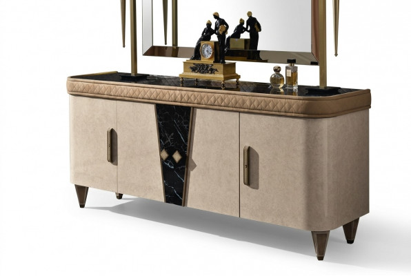 Laden dressoir Sideboard Beige sideboards Massief houten kast meubels laden