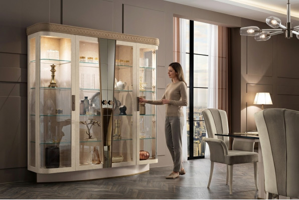 Vitrines woonkamer kasten dressoir kast klassieke vitrinerek glas nieuw