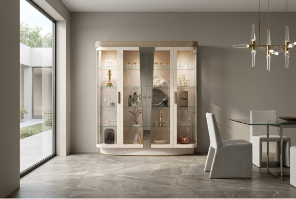 Vitrines woonkamer kasten dressoir kast klassieke vitrinerek glas nieuw