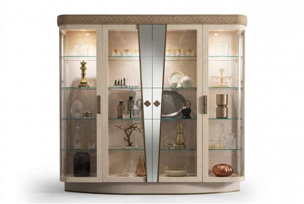 Vitrines woonkamer kasten dressoir kast klassieke vitrinerek glas nieuw
