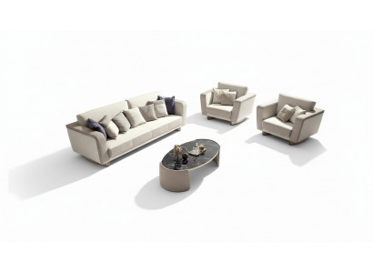 Italiaanse meubels bankstel 3+1+1 zits set design bank gestoffeerde banken bank