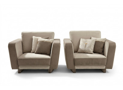 Ontwerp Lounge Club Relax Fauteuil Stoel Bekleding TV-leer Textiel Hout Stof