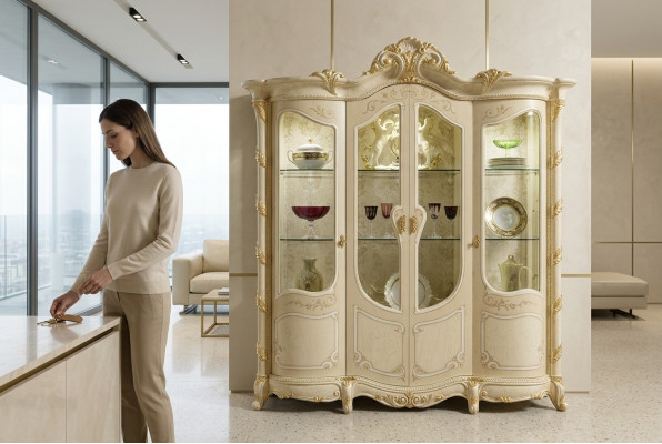 Kast vitrine eetkamer dressoir houten kasten meubels woonkamer dressoir glas
