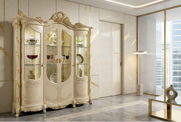 Kast vitrine eetkamer dressoir houten kasten meubels woonkamer dressoir glas