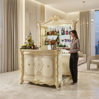 Woonkamer Ontwerper Rek Meubels Hout Huis Muur Bar Kast Barkast Vitrine