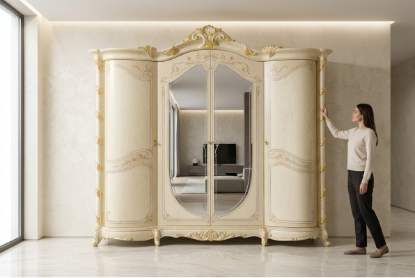 Slaapkamer meubels Italië houten kast kast massief houten kledingkast