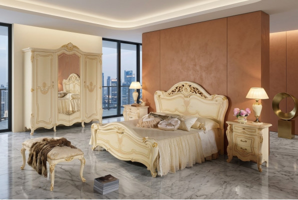 Bed Hout Slaapkamer Set Meubilair Modern Luxe Bedden Nieuw 2x Nachtkastje 3-delig