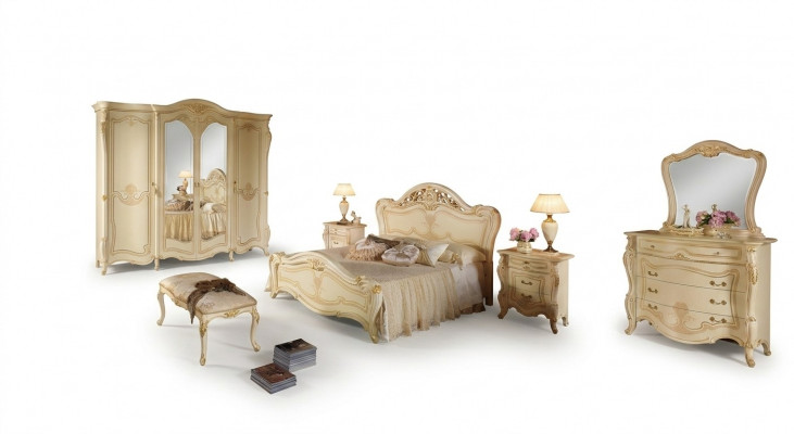 Slaapkamer Design Luxe Set Bedden Sets Bed Nachtkastje Kledingkast 7-delig.