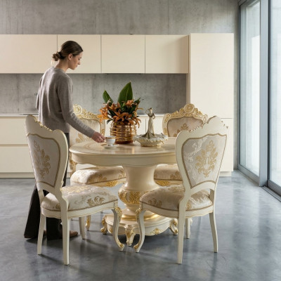 Eetkamer set tafel + 4 stoelen eetkamerstoel set tafel groep garnituur 5-delig.