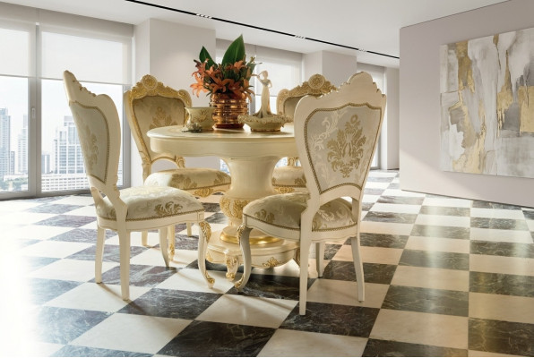 Eettafel Set Eetkamermeubilair Inrichting Groep Tafel + 4 Stoel Set 5-delig.