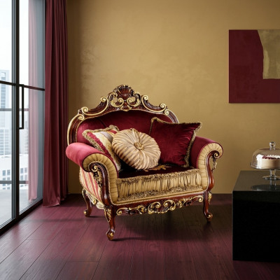 Fauteuil Ontwerp Bank Bank Ontspannen Stof Lounge Club Zitplaatsen Luxe Turkoois Barok Nieuw