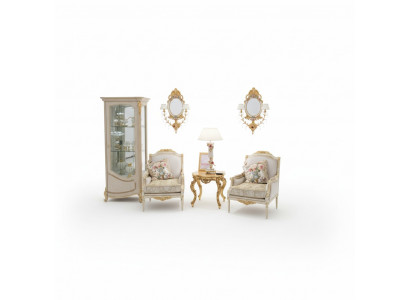 Fauteuil Bank Salontafel Tafel Banken Woonkamer Set 2x Fauteuil Bijzettafel 3-delig