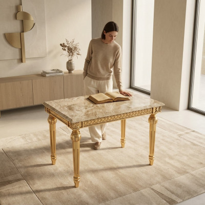 Bijzettafel Slaapkamer Bijzettafel Klassiek Ontwerp Meubels Hout Goud Nieuw