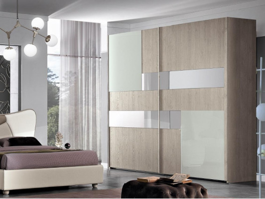 Slaapkamer complete set Koninklijk Modern Bed Kledingkast Nachtkastje 5-delig