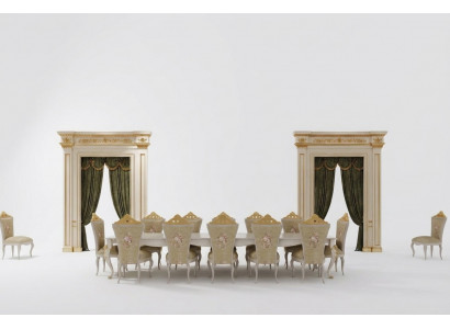 Eetkamer set Compleet set Tafel 10x Stoel Ontwerp Luxe Meubels Tafels Nieuw