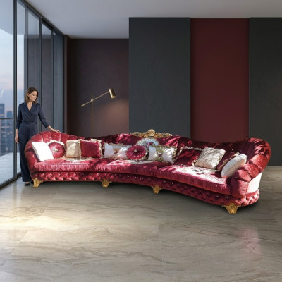 Ontwerper Bank Hoekbank Woonlandschap Ronde Bank Velvet Bank Bank Hoekbank Italië