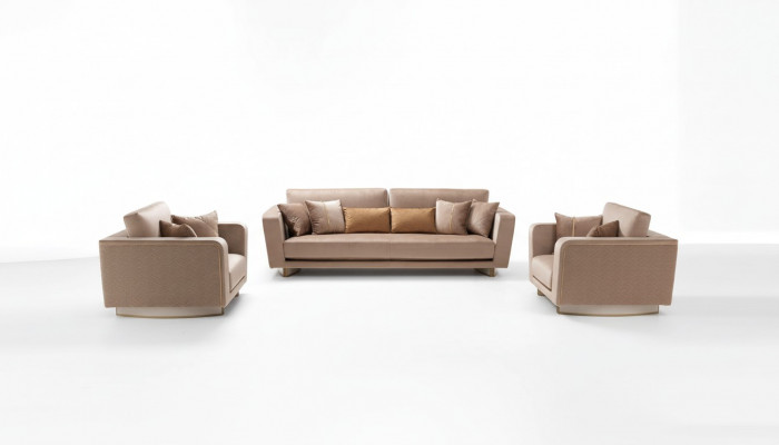 Bankstel 3+1+1 zit set Design Bank Beklede Banken Bank Klassiek 3-delig.