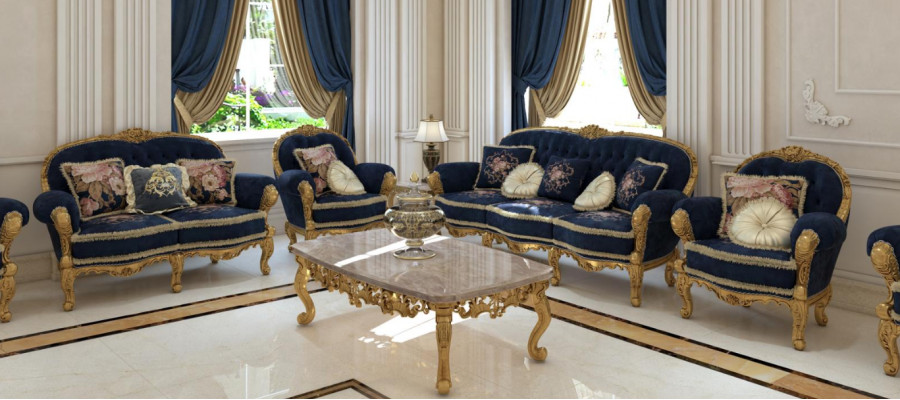 Sofa set 3-zits set designbank gestoffeerd bankstel modern luxe nieuw bank