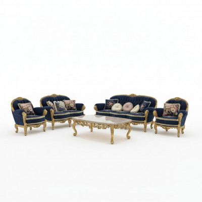 Sofa set 3-zits set designbank gestoffeerd bankstel modern luxe nieuw bank