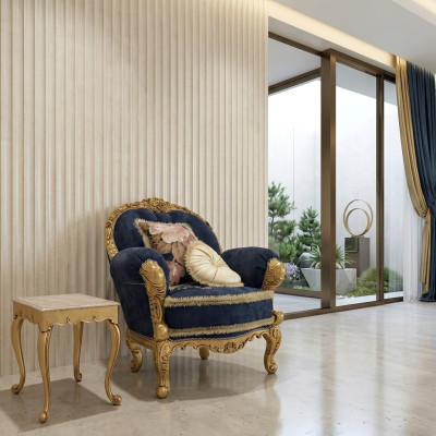 Klassiek ontwerp fauteuil woonkamer eenzitsbank bank loungeclub hotel luxe