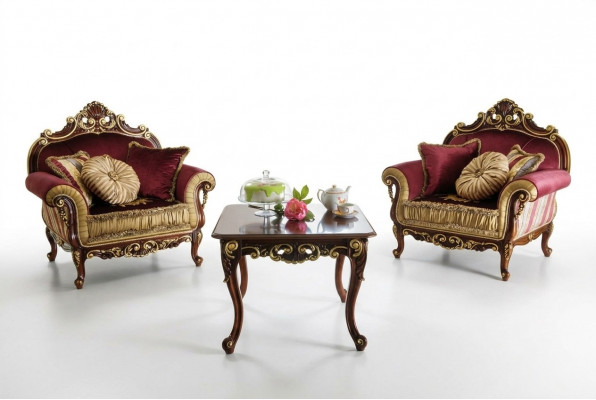 Luxe tv-club gestoffeerde design fauteuil bank sofa relax stof lounge