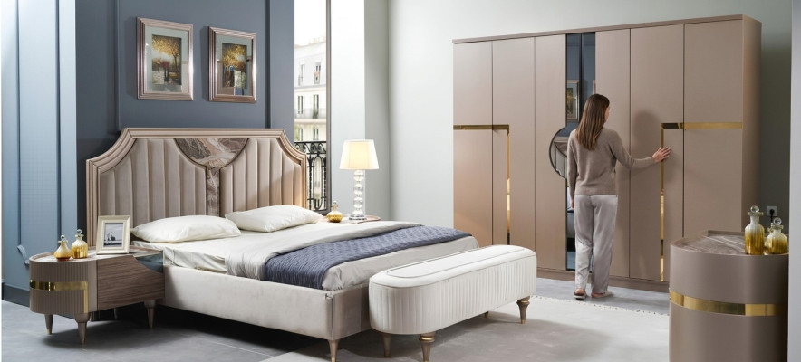 Meubels Modern Luxe Bedden Nieuw Bed 2x Nachtkastje 3 delig Slaapkamer Set Design