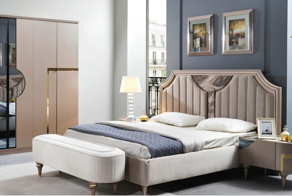 Bedframe Dubbel Houten Bedframe Slaapkamer Wit Luxe Bed Modern Bedden