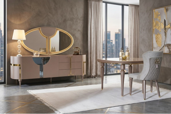 Console meubels houten kast spiegel ladekast kast luxecommode kast rek