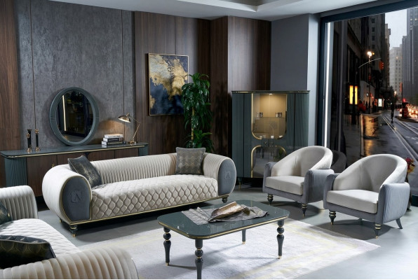 Ontwerp Bankstellen Gestoffeerde Banken Stof Relax Moderne Bankstel 3+1+1 Zits Set