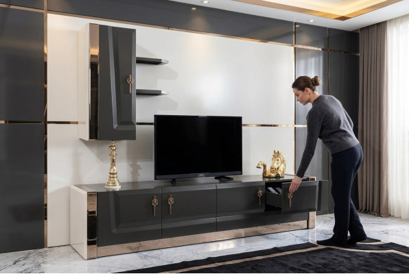 sidebaord Woonkamermeubilair tv Lowboard Tv-standaard Ontwerp rtv Kast Woonwand