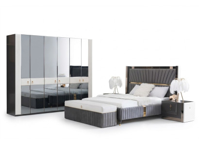 Slaapkamer Compleet Set Bed Nachtkastje Kruk 5-delige Ontwerp Houten Meubelsets Nieuw