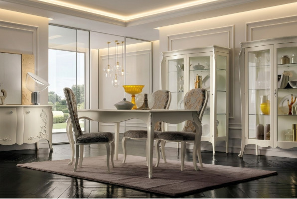 Klassieke tafel Houten tafel Barok Rococo Eetkamer Koninklijke eettafel