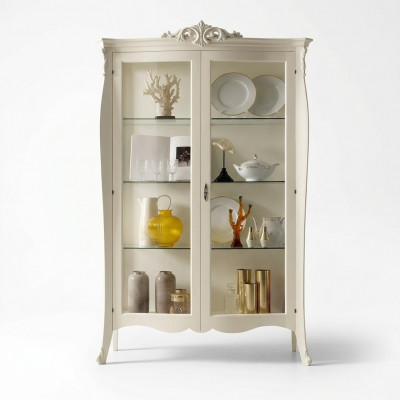 Vitrine Massief Houten Meubels Glazen Kast Kasten Vitrines Woonkamer Dressoir Nieuw