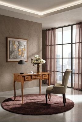 Kantoor Bureau + Stoel Compleet Set Meubels Tafels Luxe Italië Tafel 2-delig.