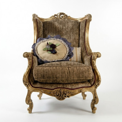 Fauteuil bibliotheekstoel oorfauteuil bekleding Italiaanse meubels luxe stoelen nieuw