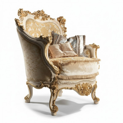 Klassieke fauteuil bank bank stoel tv clubsessel Italiaanse meubels Nieuw