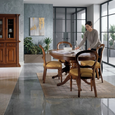 Eetkamer meubelgroep Italië meubelset met 5 delen Eettafel 4 stoelen Luxe