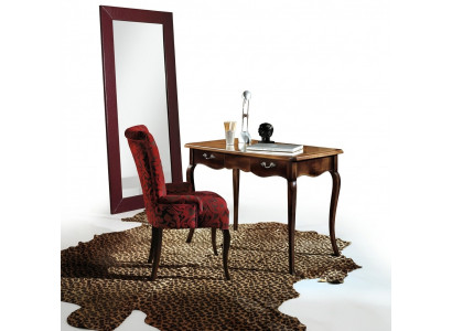 Tafel, houten tafel, stoel, tafels 3-delige inrichting, echt hout, kantoor, bureau, stoel