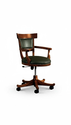 Stoel op wieltjes Woonkamer ontwerp Eetkamerstoelen Hout Armleuningen Nieuwe bekleding