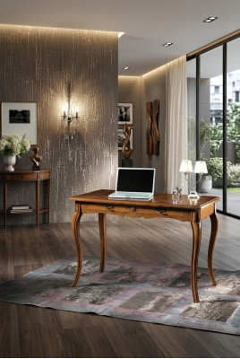 Computertafel Secretaris Bureau Schrijftafel Massief hout Kantoor Tafel Italiaanse Tafels Nieuw