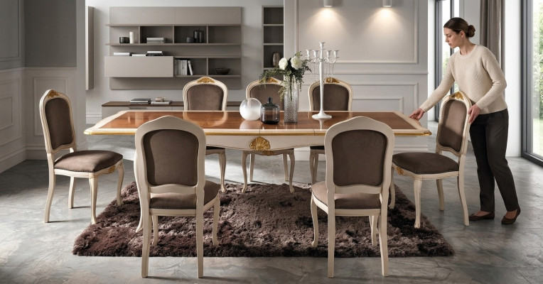 Barok Antieke Stijl Eettafel Tafel Echt Hout Klassiek Design Tafels Italië.