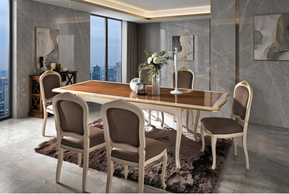 Barok Antieke Stijl Eettafel Tafel Echt Hout Klassiek Design Tafels Italië.
