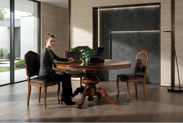 Klassieke eettafel Tafel Ronde tafels Ronde barok rococo meubels Ronde tafels Nieuw