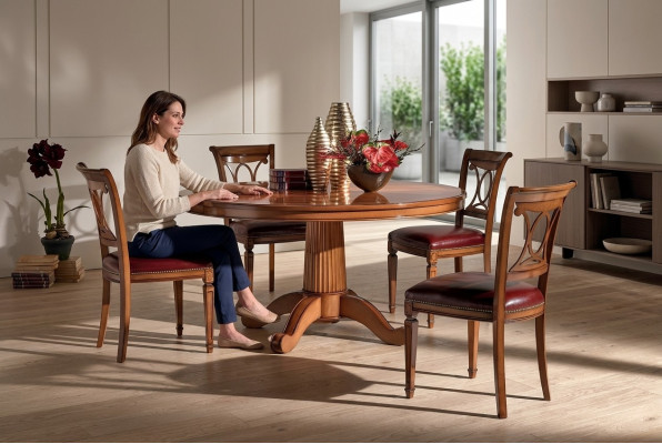 Garnituur 4x stoelen Art Deco gestoffeerd design Nieuw houten eetkamerstoelenset zitplaats