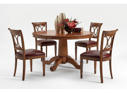 Garnituur 4x stoelen Art Deco gestoffeerd design Nieuw houten eetkamerstoelenset zitplaats