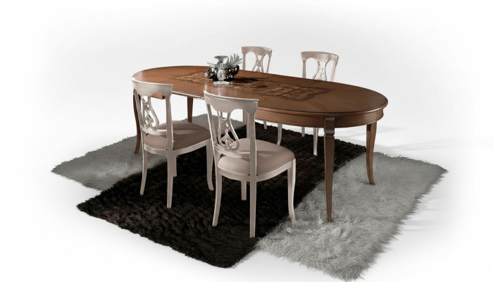 Eetkamerset Eetgroep Klassiek echt hout 4-delige set Stoelcombinatie 4x Stoelen