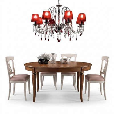 Compleet set eettafel 4x stoelen eetkamer set eetgroep houten tafel tafels 5-delig