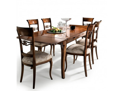 Tafel Eetkamer Set Eetgroep Eettafel + 6x Stoelen Stoel Modern Tafels Set